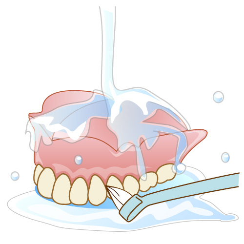 入れ歯の洗浄画像1